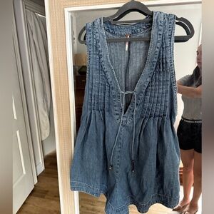 Free People Denim Sleeveless jumper